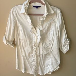 Casual white button down